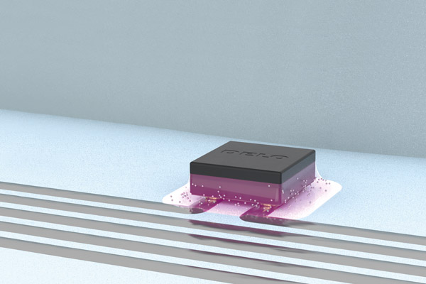 Darstellung Verklebung von RFID-Chips mit DELO-Klebstoff